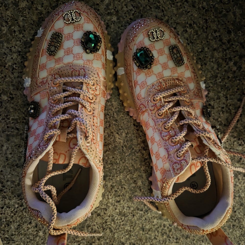 Embellished Pink Sneakers